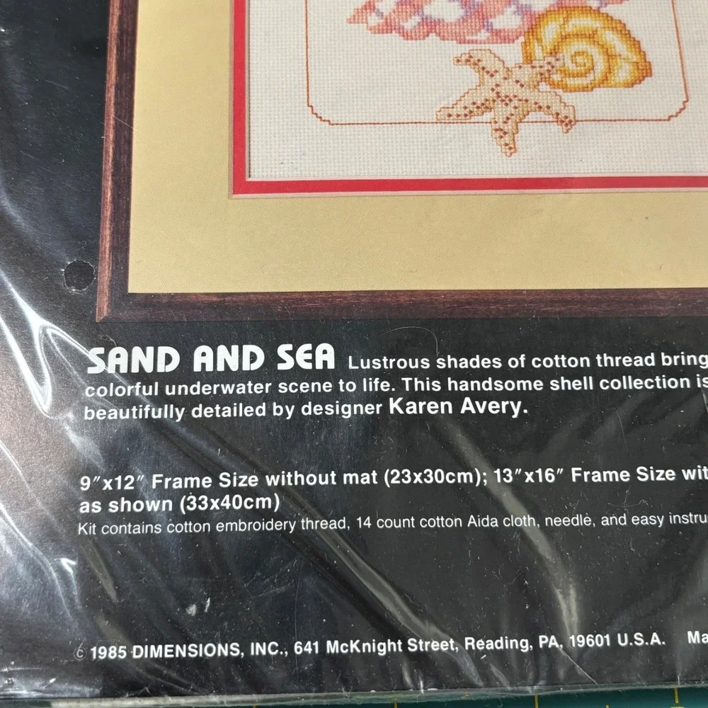 Vintage 1985 Dimensions Sand and Sea Counted Cross‎ Stitch Kit 3590 Karen Avery